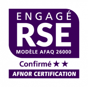 Label engagé RSE, confirmé 2 étoiles. modèle AFNAQ 26000