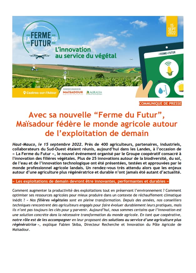 La Ferme du Futur – l’innovation au service du végétal