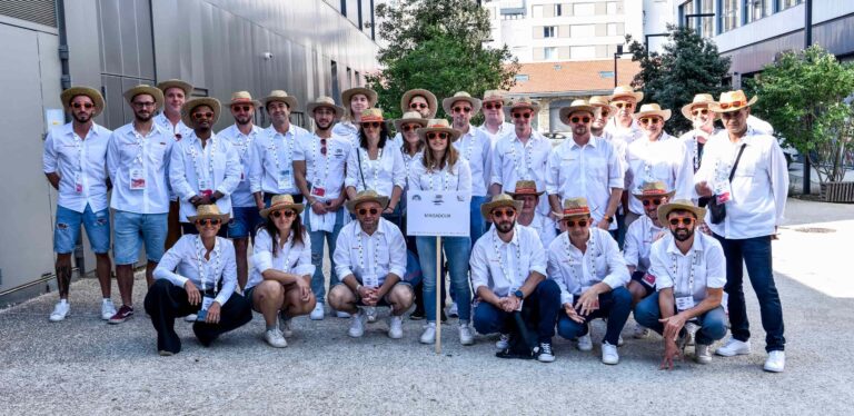 Equipe Maïsadour aux jeux européens de sport en entreprise à Bordeaux en juin 2023.